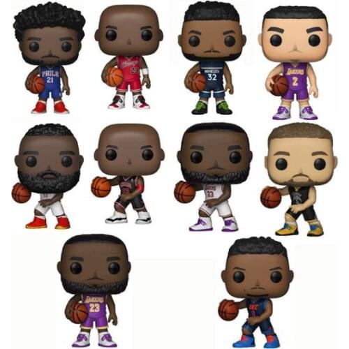 Funko NBA Basketball stars Towns 39# Westbrook 40# Lebron 52# Jordan 55# Vinyl Action Figures Collection Model Children Toys