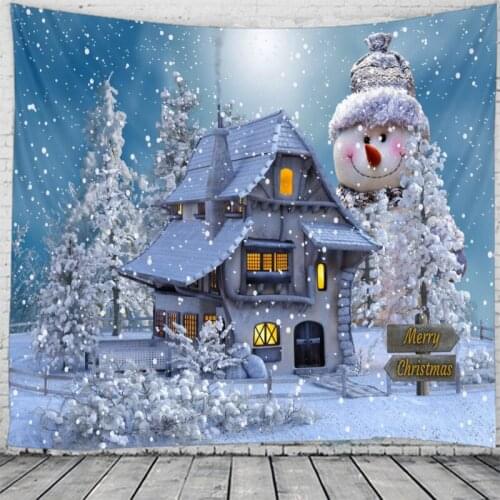 Christmas Claus Holiday Party Wall Tapestry Art Decor Blanket Hanging Bedroom Dorm Decoration Christmas Tree Gift Fireplace