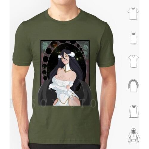 Lady Albedo T Shirt Cotton Men Diy Print Albedo Overlord Anime Succubus Demon