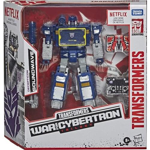 16cm Hasbro Transformers Toys Earth Rise Earthrise Netflix Limited Anime Figures Soundwave with Laserbeak Ravage Action Figure