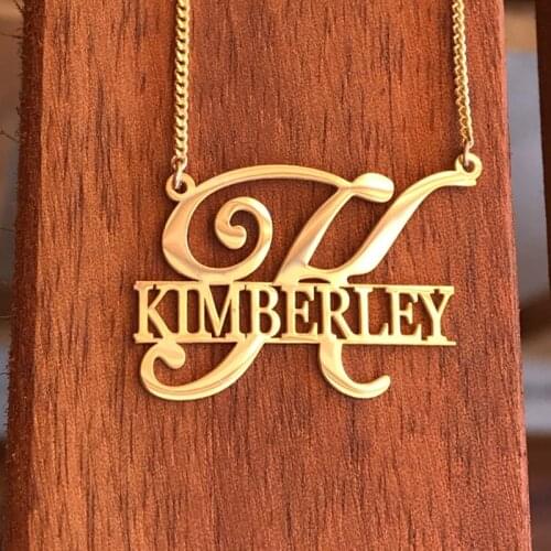 Customized Pendants Jewelry Big First Initial Letters Necklaces Fashion Style Personalized Name Necklaces For Women Gifs