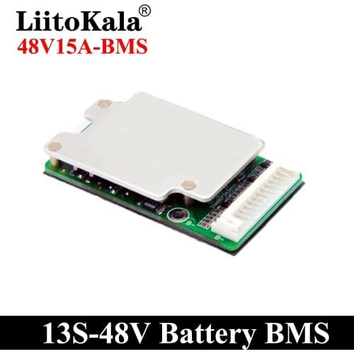 LiitoKala E-bike battery 13S 15A 30A 48V Li-ion Lithium 18650 Battery Pack BMS PCB board PCM Balance Integrated Circuits Board