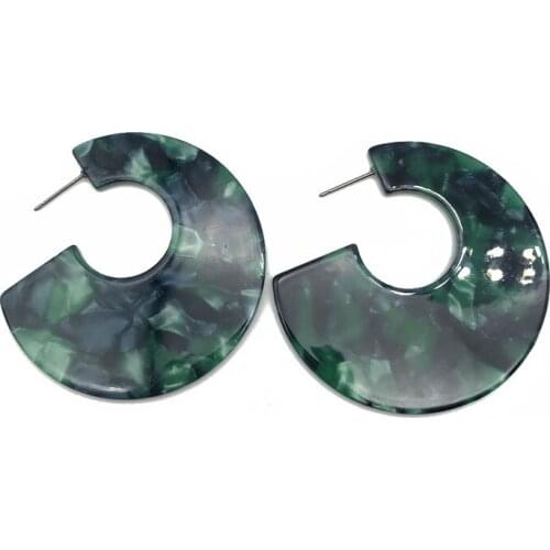 New Sweet Green Resin Popular Pretty Lightweight Stud Earring