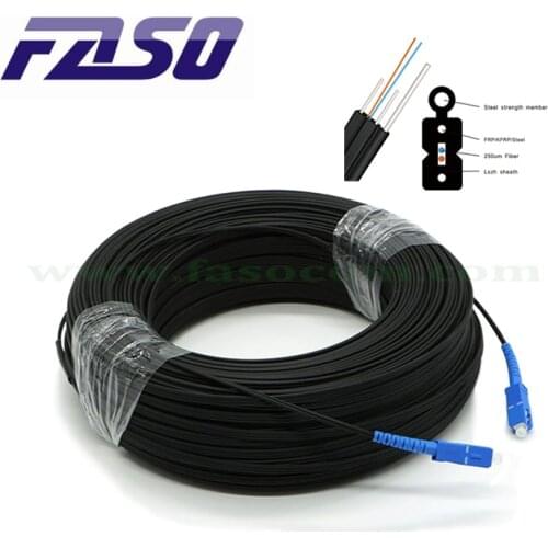 200M FTTH Fiber Optic outdoor Drop Cable Patch Cord SC/UPC-SU/UPC Sx Core Single mode G657A1 Fiber Optic Jumper