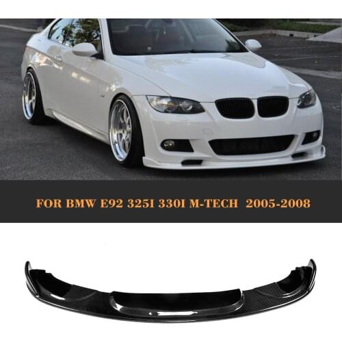 Carbon Fiber Front Bumper Lip Auto car front diffuse Spoiler For BMW E92 M Sport 2005 2006 2007 2008 325i 330i