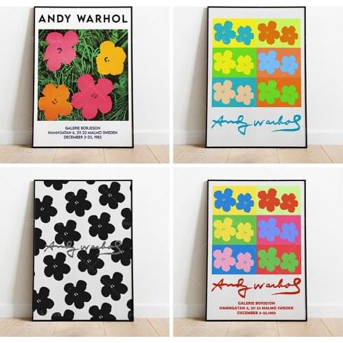 Andy Warhol Poster, Warhol Exhibition Print, Andy Warhol Andy Warhol Flowers Poster