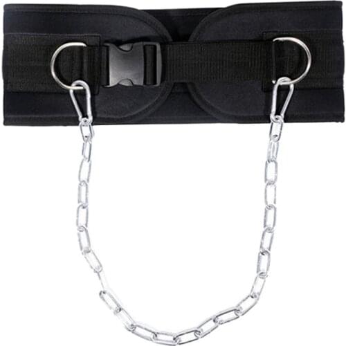 Dip Belt with Chain Gym Belt Pull Up Belt with Buckle for Weightlifting Training Gym Accessories