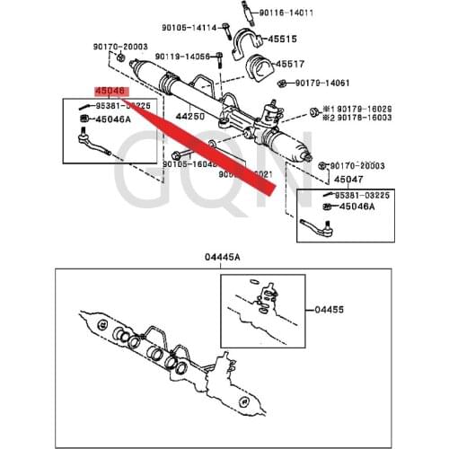 Right tie rod end sub-assembly 1995-Toy ota HIL UXS URF LAN DCR UIS ERP RA DO steering gear outer ball head.R tie rod ball head