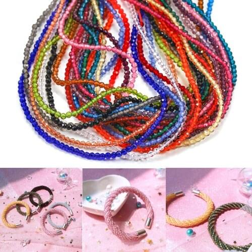 150Pcs/String 2mm Colorful Faceted Glass Round Crystal Beads Tiny Loose Spacer Bead For DIY Jewelry Making Findings Accessories