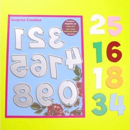 Surprise Creation Cutting dies Numbers Scrapbook DIY Craft Metal dies Stencil