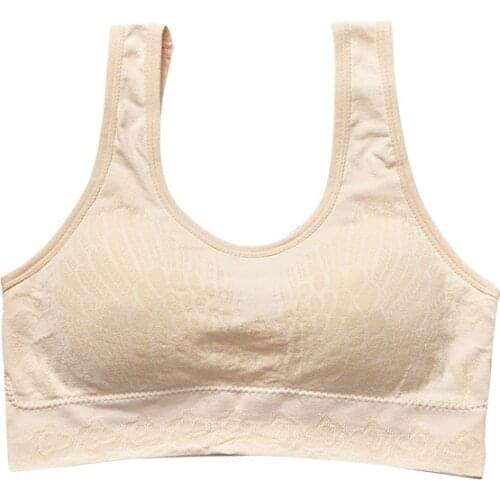 Yoga Sports Underwear Womens Bra Seamless No Rims Gather Lace Beauty Vest