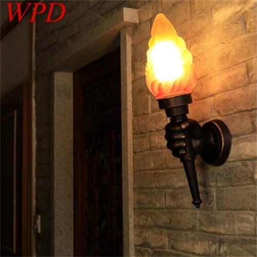WPD Outdoor Wall Sconces Lamp Classical Torch Light Creative LED Waterproof for Home Decorative