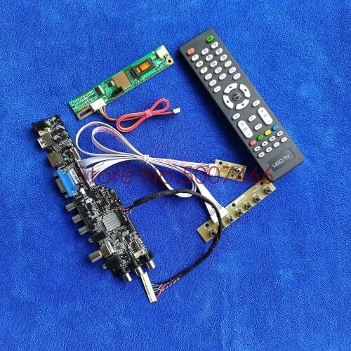 USB VGA AV for LTN170WX/LTN170X2/LTN154X7/LTN141WD signal digital DVB 30pin LVDS LCD control board kit 1440*900 panel 1CCFL