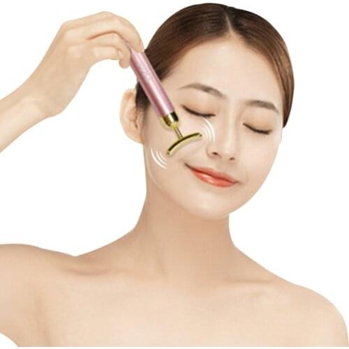 Body Massager Energy Beauty Bar Vibrating Facial Roller Massager Face Lifting Anti-wrinkle Skin Care Gemstone Roller Ball