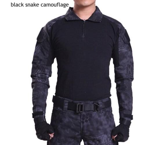 Top quality 2020 outdoors spring autumn military fight combat camouflage sleeve stretch Frogman cargo commando tees tshirts men