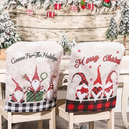 Back Chair Cover Christmas Decoration Chair Cover Christmas Decor Linen Durable Xmas Ornaments