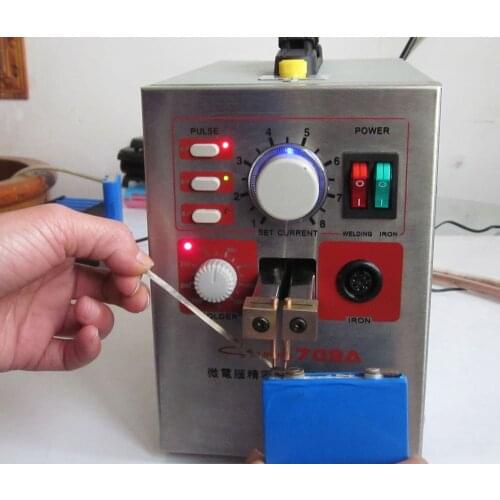 1PC 220V 1.5KW High Power Spot Welder & Soldering Station with Universal welding pen + 4mm 1KG Nickel sheet