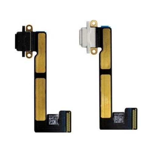 50PCS/LOT White / Black Replacement USB Charging Port Dock Connector Flex Cable Ribbon Part For Ipad Mini 1 2 3
