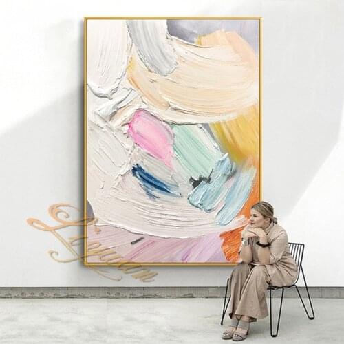 100% Handpainted Abstract Oil Paintings On Canvas Modern Wedding Decor Wall Landscape Pictures Home Decoration No Framed Poster