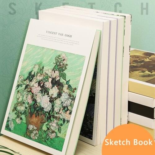 16K 120 Sheet Blank Thicken Paper Sketch Book Student Art Painting Drawing Watercolor Book Graffiti Sketchbook School Stationery