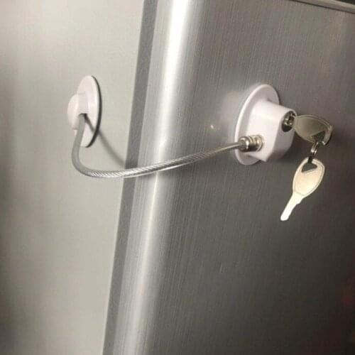 Aluminum Alloy Door Window Lock Limit Child Safety Fridge Cabinet Drawer Lock Multi-functional Security Wire Rope#38