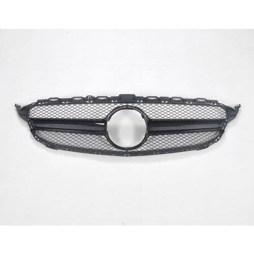 Car Hood Bumper Front Grill Styling Middle Grille Bumper Grille Center AMG Vertical Bar 2014-2019 For Mercedes-Benz C-Class W205