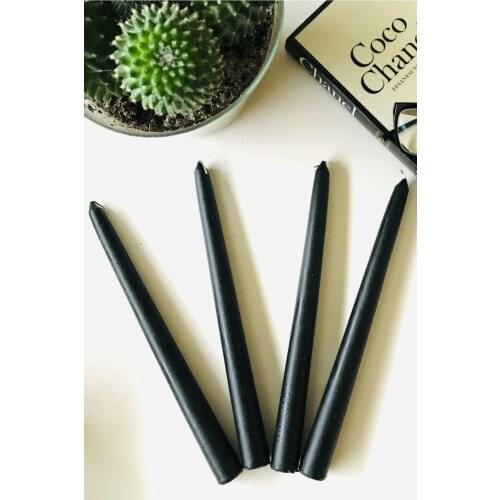 Black Candlestick Black Candles 10 Pieces Romantic Gift Items Christmas Marriage Fragrant Products