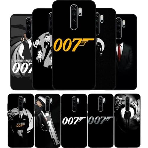 James bond 007 Black TPU Silicone Soft Phone Case For Redmi 4A 4X 7A 5 Plus 6 Pro NOTE 9 7 8 5 Pro 4 6