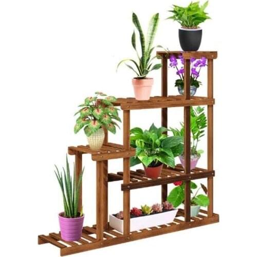 Escalera Decorativa Madera Wood Garden Shelves For Estante Para Flores Balcony Rack Outdoor Flower Stand Dekoration Plant Shelf