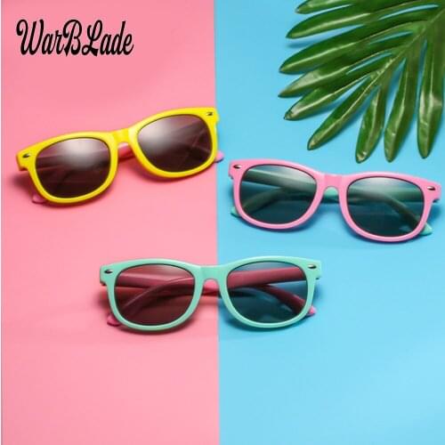 WarBlade Mirror Kids Sunglasses TR90 Boys Girls Polarized Silicone Safety Sun Glasses Gift For Children Baby UV400 Gafas 2020