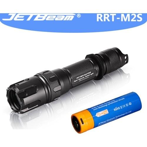 JetBeam RRT-M2S Laser LED Flashlight Hunting Flashlight 21700 WP-T2 Laser LED Tactical Torch Max 1000m Throw Light Camping Lamp