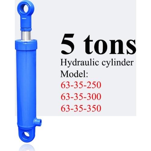1PC 250/300/350mm Strokes Hydraulic Cylinder Small Wood Splitter One-way Lifting Hydraulic Oil Cylinder 5 Tons Hydraulic Ram