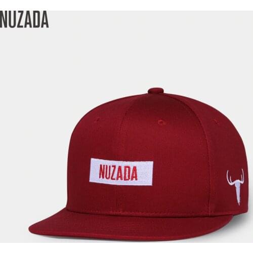 NUZADA Brand LOGO Men Women Couple Hip Hop Cap Vintage Wine Red Spring Summer Autumn Embroidery Cotton Letter Caps