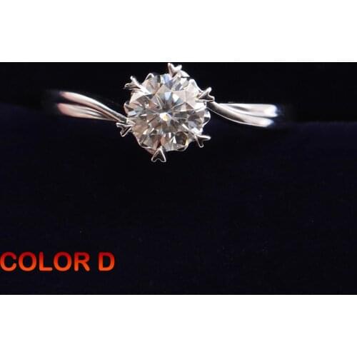 Snowflake style 925 Sterling Silver Moissanite Ring 1ct 2ct 3ct carat D color moissanite jewelry Anniversary Ring