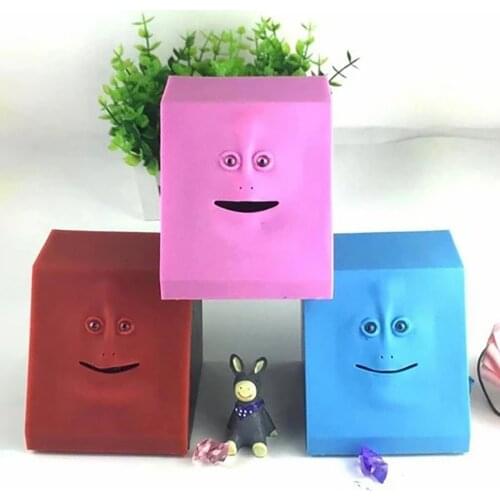 Creative Face Bank Coins Storage Sensor Coin Eating Saving Money Box Novelty Fun Chewing Safes Piggy Bank Safe for Money Gift