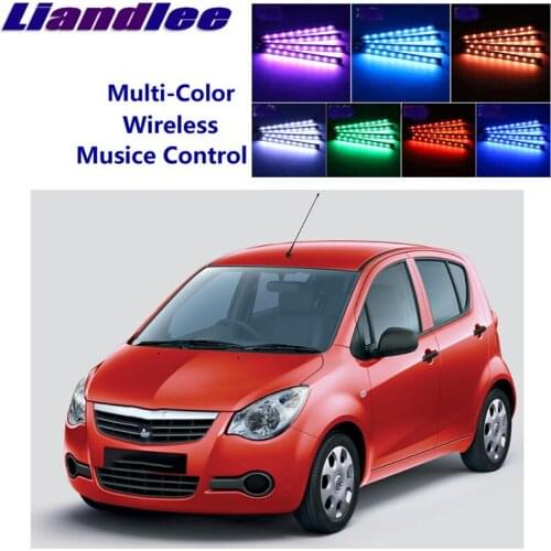 LiandLee Car Glow Interior Floor Decorative Seats Accent Ambient Neon light For Vauxhall Agila B 2007~2015
