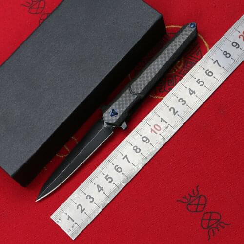 LOVOCOO New Small A-E Slip-Joint Carbon Fibre M390 Blade Pocket Survival EDC Tool Camping Hunting Outdoor Kitchen Folding Knifes