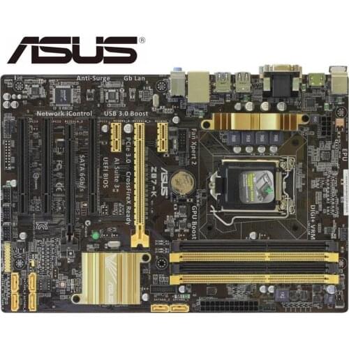 Mainboard Asus Z87-K USED Desktop Motherboard Z87 LGA 1150 DDR3 32G SATA3 USB3.0 ATX