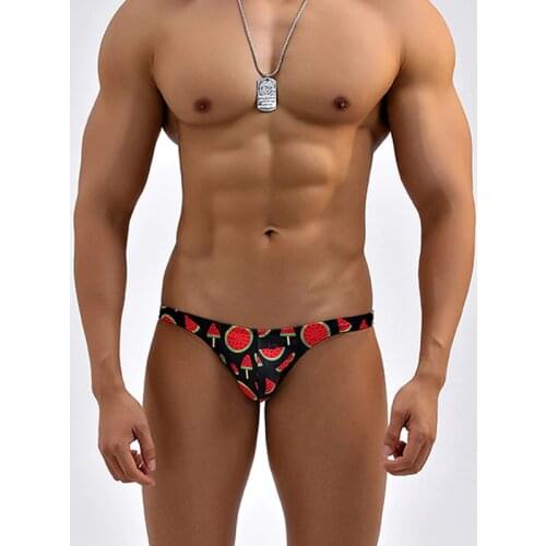 2021 new men sexy tight low waist swimwear men sports beach shorts swim briefs bikinis men half pack hip swimsuits small size