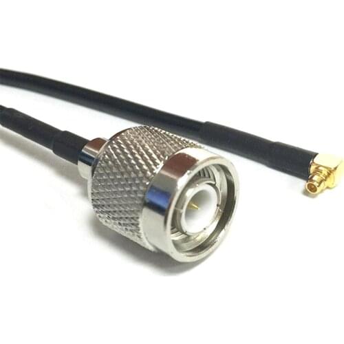 New TNC Male Plug Female Jack Nut to MMCX Male Plug Right Angle Pigtail Cable RG174 20cm 8" Wholesale for Wireless Modem