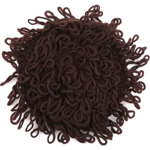 Cute Kids' Wig Beanie Thick Warm Wigs Hat Curly Hair Caps Halloween 100% Handmade Crochet Winter 0-3 Months,4-6 Months Unisex