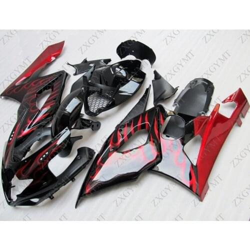 Abs Fairing GSX R 1000 2005 - 2006 K5 Black Red Frame Fairing Kits GSX R 1000 2005 Bodywork for Suzuki GSXR1000 05