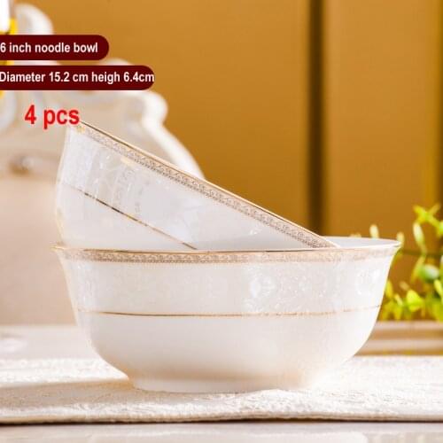 Separately plate and bowl jingdezhen ceramics chinese dishes посуда Soup Bowl Salad Noodles Bowl Plate Dinnerware Sets Tableware