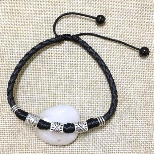 Handmade Braided Leather Rope Anklet Womens Evil Eye Charm Bracelet Dual Purpose Lucky Peaceful Fashion Jewelry Adjustable Size