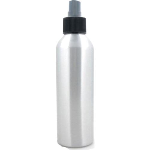 5oz/150ml Empty Aluminum Bottles, Sliver Metal Bottle With White/Black/Transparent Fine Mist Sprayer