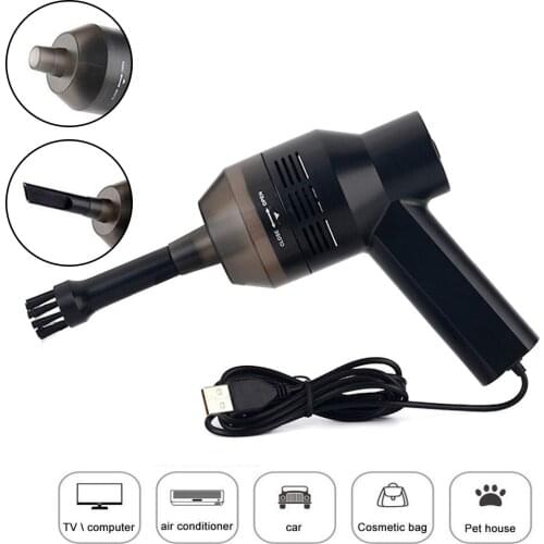 USB Car Vacuum Cleaner Potable Handheld Wet Dry Mini Computer Vacuum Cleaning Kit Tool Remove Dust Brush For Auto Laptop PC