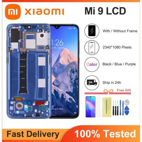 6.39" LCD Replacement for XiaoMi Mi 9 Mi9 Touch Screen LCD Display Digitizer Assembly with Frame for xiaomi 9 lcd