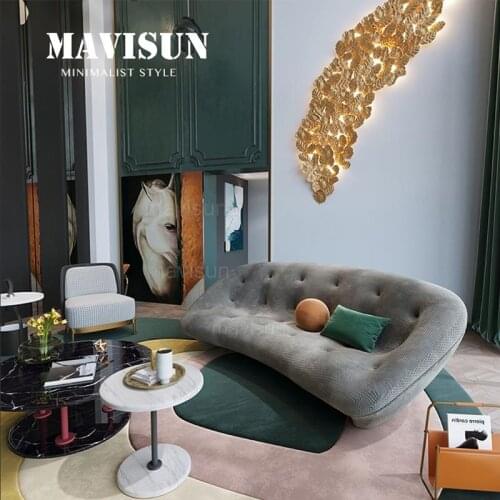 Modern Simple Creativity Sofas For Living Room Nordic Light Luxury Round Couch Loft Shaped Design Sofa Furniture Set For Home
