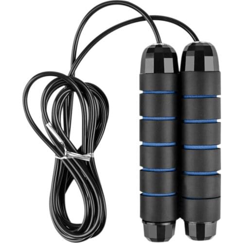 Weight-bearing Fitness Steel Wire Bearing Skipping Rope Black And Green Tangle-Free Rapid Speed Jumping Rope Cable With Ball Bea