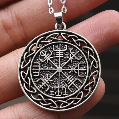 Compass Necklaces Pendants Talisman Viking celts knot Valknut Pagan Amulet Vegvisir Scandinavian Statement Necklace